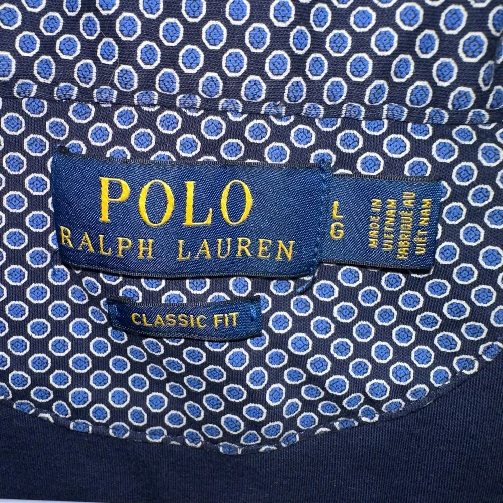 Polo Ralph Lauren Performance Polo Classic‎ Fit Dotted Print Short Sleeve Large